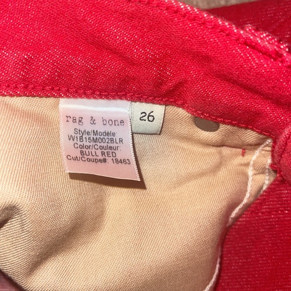 Rag & Bone Red Denim Skirt - Picture 5 of 5